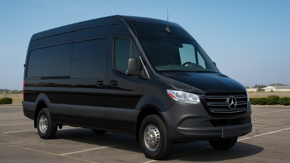 Exterior of Manchester Party Bus Company's 14 Passenger Sprinter Limousine in Manchester