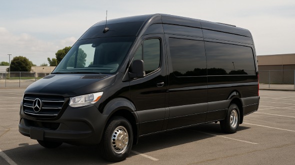 Exterior of New Britain Party Bus Company's 14 Passenger Sprinter Limousine in New Britain