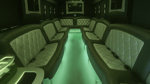 Interior of Southington Party Bus Company's 40 Passenger Party Bus in Southington