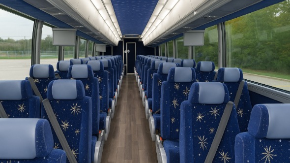 connecticut 54 passenger charter bus interior